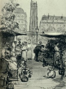 سوق الزهور ، 1915 بواسطة فرانك ميلتون أرمينجتون