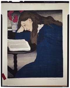دودة الكتب ، حوالي 1920-25 (نقش خشبي) بواسطة فرانك مورلي فليتشر