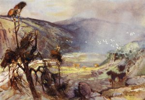 عاصفة في Cheviots (لون litho) بواسطة فرانك ساوثجيت