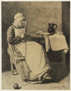 حياكة خادم ، 1861 بواسطة فرانسوا بونفين