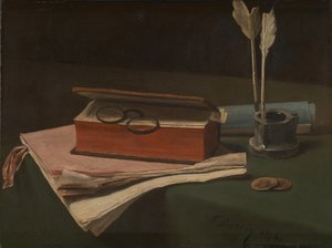 لا تزال الحياة مع الكتاب والأوراق والمحبرة ، 1876 بواسطة فرانسوا بونفين
