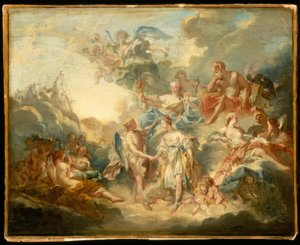 F.Boucher ، زواج كيوبيد والروح - الرسم ، 18 ج. بواسطة فرانسوا باوتشر