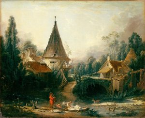 الفرنسية: Paysage près près de Beauvais المناظر الطبيعية بالقرب من بوفيه بواسطة فرانسوا باوتشر