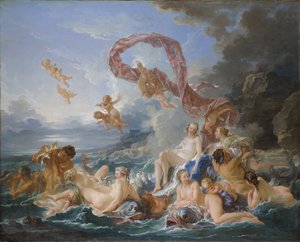 Le triomphe de Venus - Triumph of Venus - Boucher، Francois (1703-1770) - 1740 - زيت على قماش - 130x162 - Nationalmuseum Stockholm بواسطة فرانسوا باوتشر