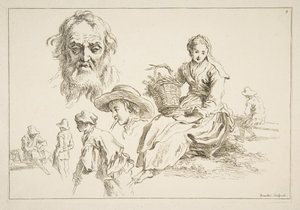 ورقة اسكتشات ، كاليفورنيا. 1735. بواسطة فرانسوا باوتشر