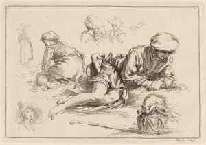 دراسات الشكل بما في ذلك Reclining Boy