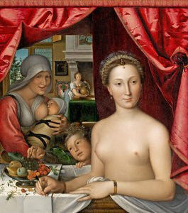 الفرنسية  Dame au bain A Lady in her Bath (سيدة في حمامها)
ديان دي بواتييه بواسطة فرانسوا كلويت