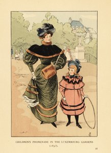 متنزه للأطفال في حدائق لوكسمبورج عام 1893 بواسطة فرانسوا كوربوين