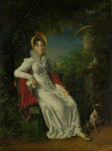 كارولينا فرديناندا لويزا من صقلية (1798-1870). زوجة تشارلز فرديناند ، دوك دي بيري ، في حديقة باجاتيل في بوا دو بولوني (بالقرب من باريس)