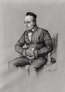 صورة تشارلز أوغسطين سانت بيوف (1804-69) 1856 (طباشير على ورق) بواسطة فرانسوا جوزيف هايم