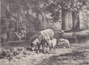 الأغنام من ماجاسين بيتوريسك 1862. بواسطة فرانسوا روجيت