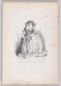 لقد قدمت نفسها على أنها بومة متفوقة ، وكانت مجرد بومة سخيفة من مشاهد من ... ، كاليفورنيا. 1837-47. بواسطة فرانسوا روجيت