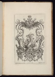خرطوش مع كأس شعارات النبالة ، Livre d'ornements (كتاب الزينة)