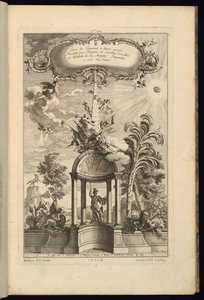 تصميم للوحات مع Tempietto مع Minerva ، متوج بمسلة ونصر بواسطة كارل ألبرت من ليسبيليز