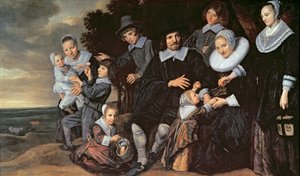 مجموعة الأسرة في المناظر الطبيعية ، c.1647-50 بواسطة فرانس هالس