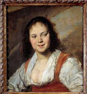 لوحة لا بوهيمي لفرانس هالس لانسيان (1581 / 1585-1666) 1628 باهت. 0،58 × 0،52 م - المرأة الغجرية - لوحة فرانس هالس (1582 / 3-1666) ، زيت على لوح (58 × 52 سم) ، ج. 1628-1630 -