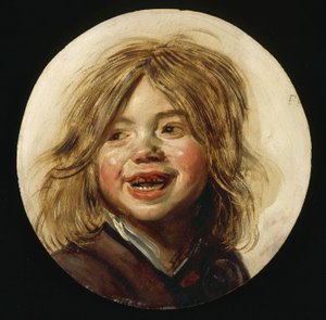 طفل يضحك ، c1620-5 (زيت على خشب)
