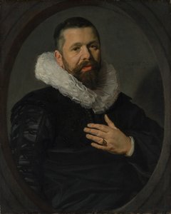 صورة لرجل ملتح مع راف ، 1625. بواسطة فرانس هالس
