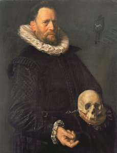 صورة لرجل يحمل جمجمة ، c.1611-12 (لوحة)