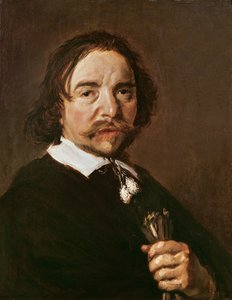 صورة لرجل بقفاز وشعر أسود ، c.1657