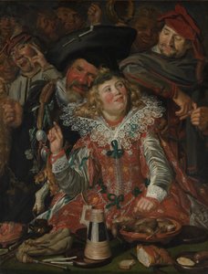 Shrovetide Revelers (The Merry Company) حوالي عام 1615 (زيت على قماش) بواسطة فرانس هالس