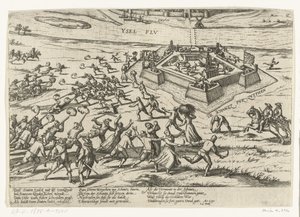 الاستيلاء على المعقل في Zutphen ، 1591 السلسلة 10: الأحداث الهولندية والأجنبية ، 1587-1612 (عنوان السلسلة) بواسطة فرانس هوغنبرغ (ورشة عمل)