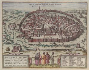 من خريطة القدس: جانسون ، يناير Illustriorum المدن الإسبانية للوحة ، أمستردام ، 1657 ، 1657