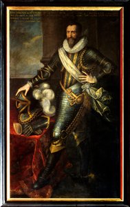 صورة لماكسيميليان دي بيثون ، دوق سولي (1559-1641) بصفته سيد المدفعية العظيم. لوحة بوربوس فرانز الثاني لو جون (فرانس أو فرانسوا بوربوس