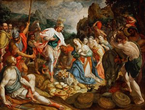 ديفيد وأبيجيل - ديفيد وأبيجايل ، بقلم بوربوس ، فرانس ، الأكبر (1546-1581). زيت على خشب ، كاليفورنيا. 1575. الأبعاد: 158 × 208 سم. متحف تاريخ الفن ، فيين