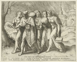 لوط يترك سدوم بالانتقام مرتبط بالرحمة (العنوان على الشيء) Geschiedenis van Lot (عنوان المسلسل) بواسطة فرانس مينتون