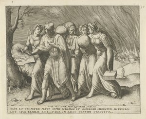 لوط يترك سدوم بالانتقام مرتبط بالرحمة (العنوان على الشيء) Geschiedenis van Lot (عنوان المسلسل) بواسطة فرانس مينتون