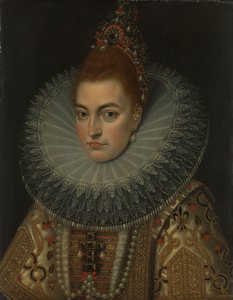 صورة للأرشيدوقة إيزابيلا كلارا يوجينيا (1566-1633) ، انفانتا الإسبانية بواسطة مجهول (إسناد مرفوض)