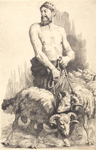 الراعي مع الكباش بواسطة فرانس شوارتز