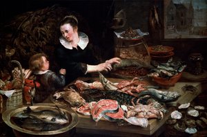 متجر تجار السمك ، c1616-1618. بواسطة فرانس سنايدر أو سنايدر
