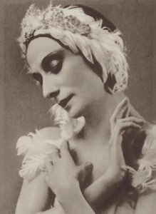 بافلوفا في The Dying Swan (صورة b / w) بواسطة فرانس فان رييل