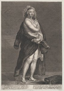 صورة هيلينا فورمنت ، زوجة روبنز الثانية ، ترتدي معطفًا من الفرو على كتفيها ، 1728. ، 1728 بواسطة فرانس فان ستامبارت