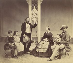 [صورة جماعية لستة أشخاص] ، 1850 - 60. بواسطة فرانز انطوان