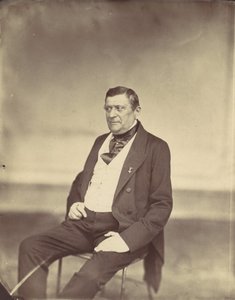 [رجل جالس في سترة بيضاء ومعطف غامق] ، 1850 - 60. بواسطة فرانز انطوان