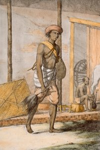 العريس ، من "الهندوس ، أو وصف أخلاقهم وأزيائهم واحتفالاتهم" ، ص 1808-12 (النقش الملون) بواسطة فرانز بالتازار سولفينز