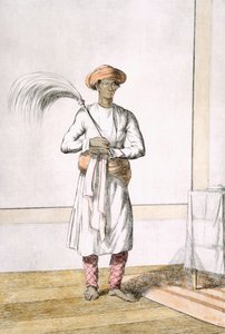 خفقت حاملها ، من "الهندوس ، أو وصف أخلاقهم وأزيائهم واحتفالاتهم" ، ج .1808-12 (حفر ملون) بواسطة فرانز بالتازار سولفينز