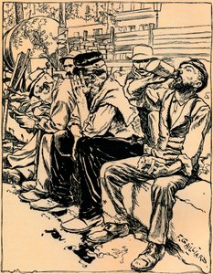 العمال في العشاء ، c1900 بواسطة فرانز جاليارد