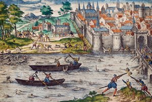 مذابح الجولات ، يوليو 1562 أثناء حروب الدين ضد الهوغونوت ، نقش لفرانز هوغنبرغ (1535-1590) ، فرنسا بواسطة فرانز هوجينبرغ
