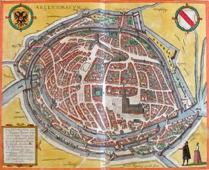 Plan de Strasbourg (ستراسبورغ) ، فرنسا (etchings