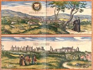 مناظر لأوكسفورد (Oxonium) و Windsor (Vindesorium) ، إنجلترا (حفر بواسطة فرانز هوجينبرغ