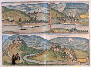 Zell An Der Mosel ، Bernkastel-Kues ، Manderscheid ، ألمانيا (نقش بواسطة فرانز هوجينبرغ
