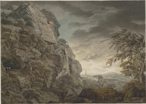 منظر بطولي في العاصفة الرعدية ، ج. 1790.