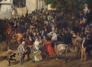 بالألمانية: موكب في ساحة الأوبرا في برلين عام 1822 (التفاصيل) موكب في ساحة الأوبرا في برلين عام 1822 (التفاصيل)