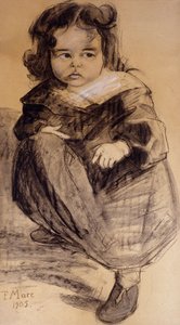 فتاة صغيرة ذات ياقة بيضاء ، 1905 بواسطة فرانز مارك