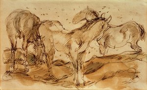 الخيول في المراعي بواسطة فرانز مارك