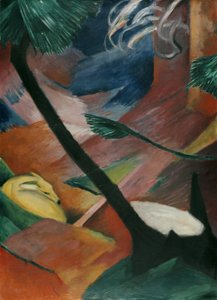 الغزلان في الغابة II بواسطة فرانز مارك
